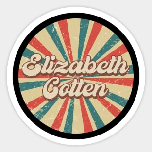 Circle Design Elizabeth Proud Name Birthday 70s 80s 90s Styles Sticker